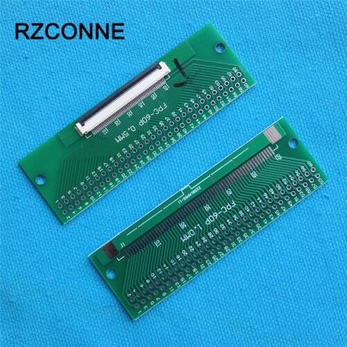 2pcs/lot 60P FFC FPC Adapter 0.5MM/1.0MM Pitch w/ 0.5mm flip cover to 2.54mm 60Pin Flat Cable Socket Connector for TFT LCD new