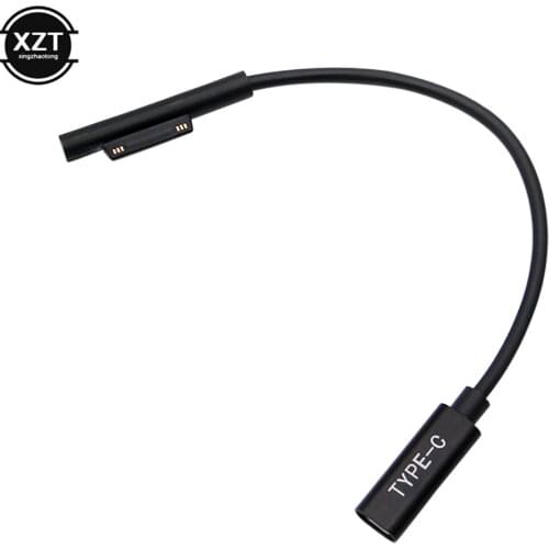 20CM 15V 3A USB Type-C Power Supply for Microsoft Surface Pro 3 4 5 6 Go PD Charging Adapter Cable DC Cord Fast Charger Tablet