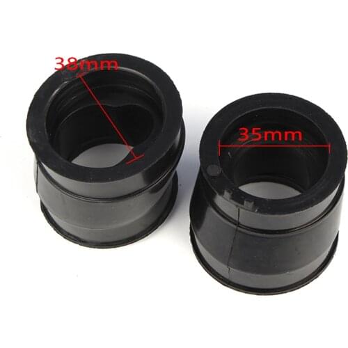 Motorcycle Carburetor Holder Intake Manifold Joint Boot For Kawasaki EX250 Ninja 250R 2008 2009 2010 2011 2012 2Pcs Rubber Black