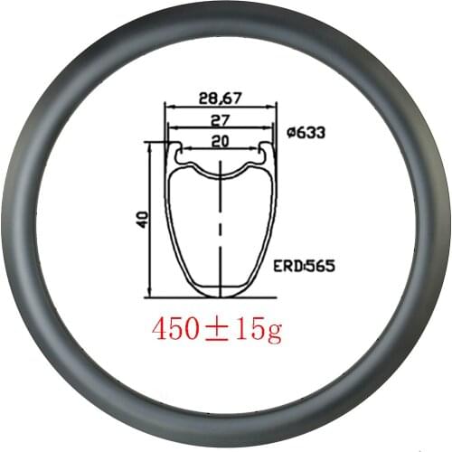700c 40mmx27mm Tubeless road disc carbon rims UD 3K 12K matte glossy 16H 18H 20H 24H 28H 32H U-Shape Road Racing Bicycle Wheels