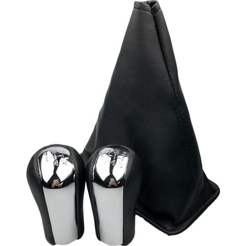 For Toyota Corolla AYGO Verso RAV4 Yaris VITZ URBAN Chromed Covered Gear Shift Knob PU Leather Lever Stick Gaiter Boot Cover