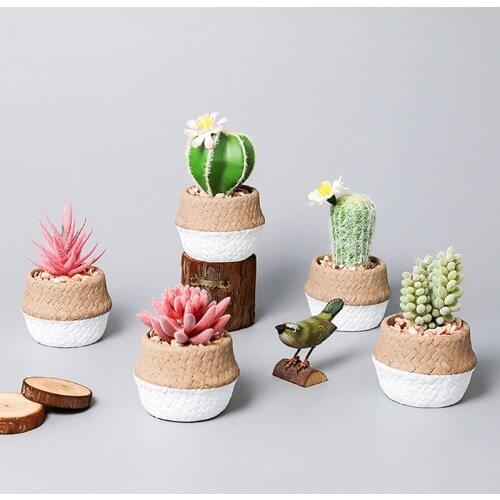 Home Simulation Plant Ornaments Aloe Pentagonal Jade Pendant Succulent Cactus Simulation Small Potted Ornaments