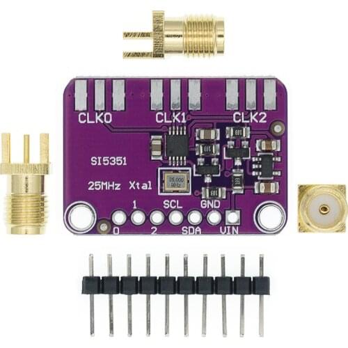 DC 3V-5V CJMCU-5351 Si5351A Si5351 I2C Clock Generator Breakout Board Module Signal Generator Clock 8KHz-160MHz For Arduino