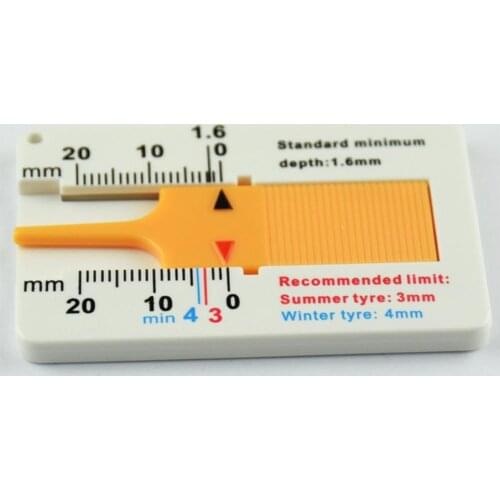 Tyre Tread Depth Gauge Car Motorcycle Trailer Van Wheel Compact Measure Tool