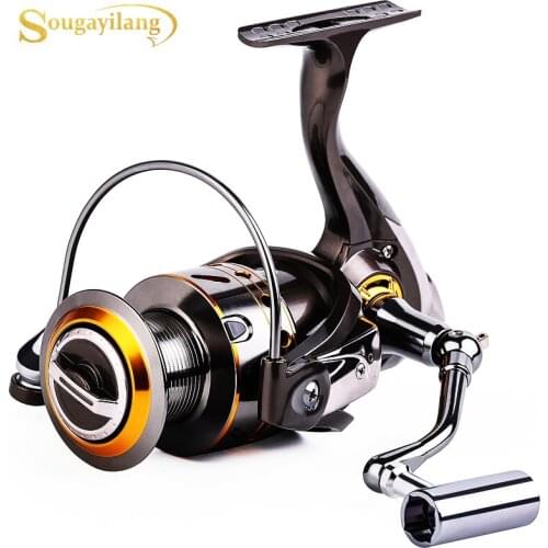 Sougayilang Fishing Spinning Reel Metal Spool12+1BB 5.2:1 High Speed Carp Fishing Reel 1000-6000 Metal Line Cup Sea Tackle