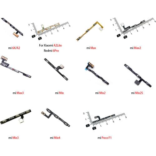 High Quality Volume Button On Off Flex Cable For Xiaomi A1 A2 A2Lite A3 Max Max2 Max3 Note PocoPhone F1 Phone Power