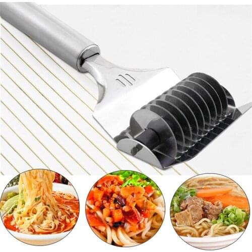 Kitchen Stainless Steel Spaghett Noodle Maker Lattice Roller Dough Cutter Tool Kitchen Helper DIY Dough Pastry Cutting Tool