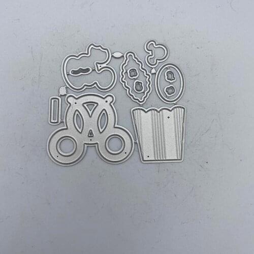 Metal Cutting Dies Ice Cream Fries Box Scrapbook Embossed Paper Card Album Craft Template Stencil Dies