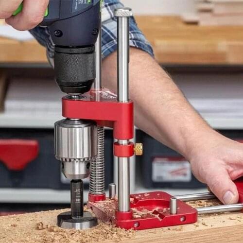 Model Woodworking Drilling Locator Mini Bench Adjustable Punch Drill Template Press Machine Tool