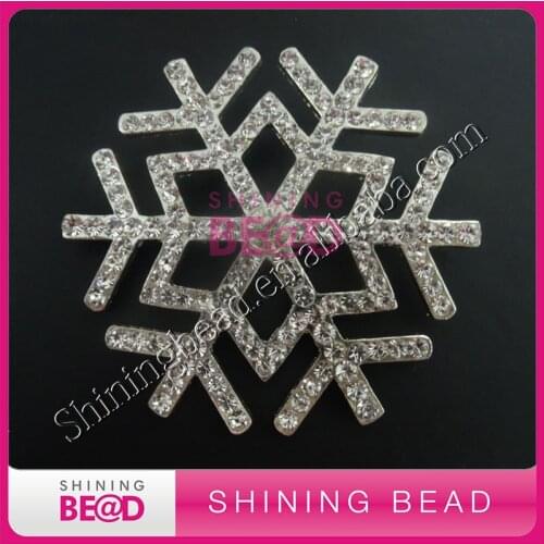 New fashion clear jeewley rhinestone brooch, flat back sliver snowflake rhinestone brooch,free shipping