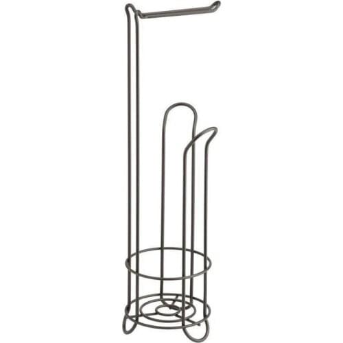 New Stainless Steel Floor Standing Paper Roll Towel Holder Stand Organizer Toilet Paper Rack Bathroom Hardware Vertical Storage