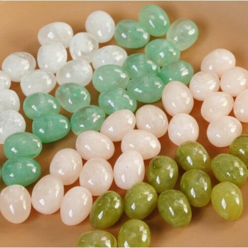 Oval Cloudy Smudge Resin Beads DIY Earrings Jewelry Accessories Beaded Material