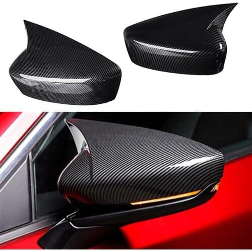 Pair Car Side Door Rearview Side Mirror Cover Cap Case For Mazda 3 Axela 2020 Auto Accssories Styling Decoration