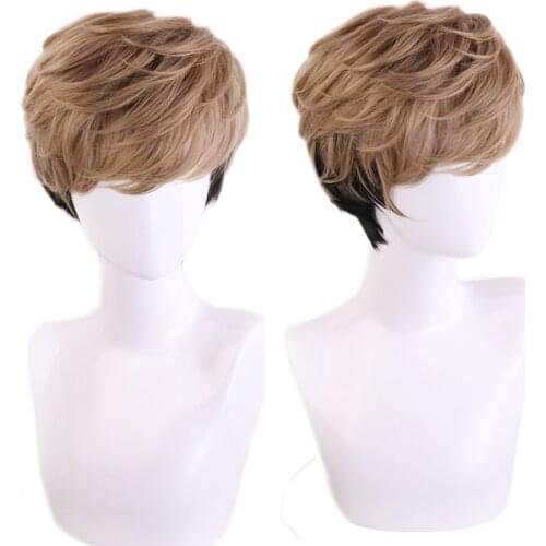Anime Killing Stalking SangWoo Sang Woo Short Wig Cosplay Costume Heat Resistant Synthetic Hair Men Wigs + Wig Cap