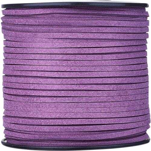 Pandahall 3mm Flat Faux Suede Cord for Beading Bracelets Necklace Leather String Thread diy Accessories Jewelry Making 90m/roll