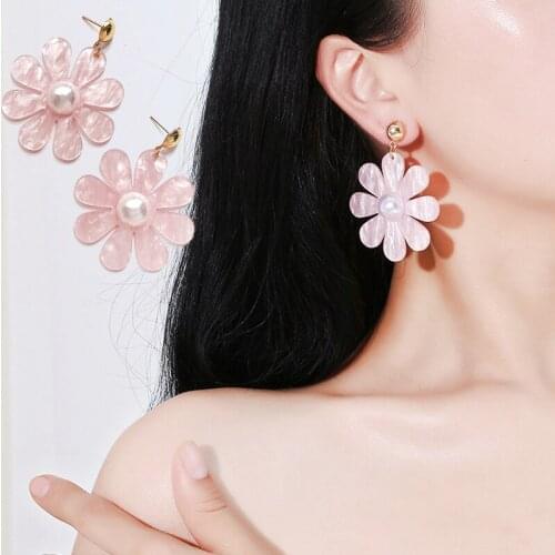 Popular Big Acetic Acid Drop Earrings For Women 2021 Resin Large Square Earrings Trendy Geometric Acrylic Jewelry Accessories