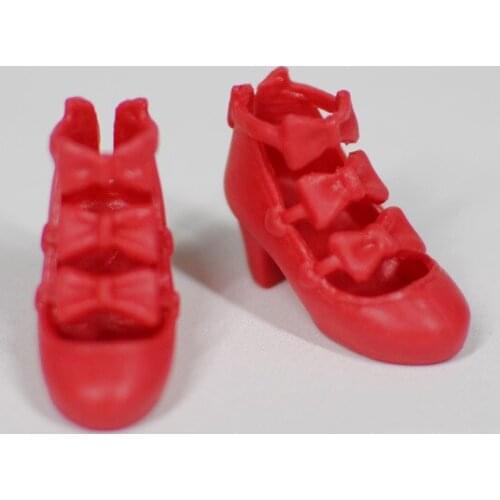 Sale 1 Pair New Style Fit For Blyths Licca Momoko Toy Bows Adorn Flat Shoes And High Heels Barbies Doll Accessories