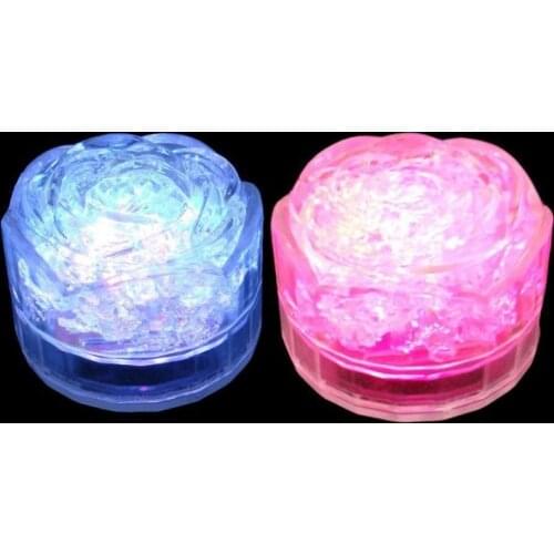 Led rose glow ice into the water induction rose touch colorful bright ice bar wedding props