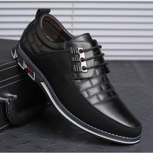 High Quality Big Size Casual Shoes Men Fashion Business Men Casual Shoes Hot Sale Spring Breathable Casual Men Shoes Black