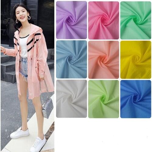 50x150cm Ultra-thin and Super Light Sunscreen Fabric 20D Nylon Taffeta Fabric For DIY Sewing Sun Anti UV Protection Clothing