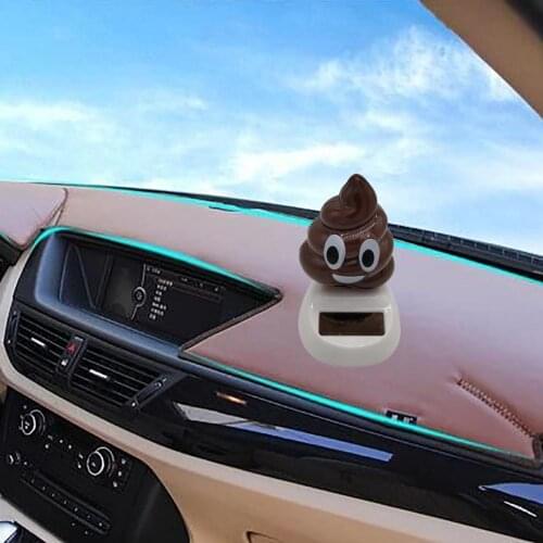 Funny Solar Powered Swing Dancing Poo Toy Home Car Ornament Decoration Gifts