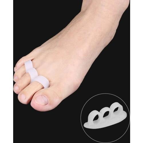 2pcs/set Toe Corrector Silicone Separating Gel Toe Separator Flexible Finger Spacer Hallux Valgus Bunion Foot Care