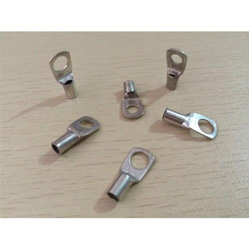 20PCS SC10-6 SC10-8 SC10-10 Copper Cable Lug Kit Bolt Hole Tinned Cable lugs Battery Terminals copper nose Wire connector