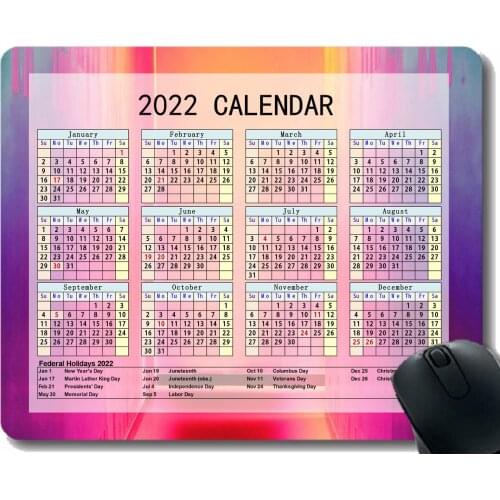 2022 Mouse pad Calendar,Wall Light Bright Spots Personalized Mouse Pad