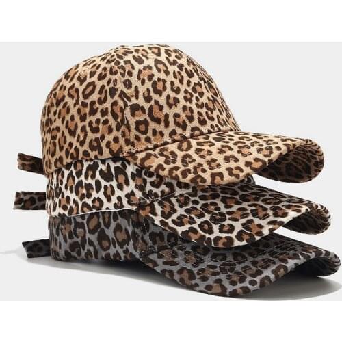 2020 Adjustable Leopard Print Baseball Cap for Women Men Brand Hats Sun Beach Spring Summer Female Cap Travel Outdoor Hat Gift