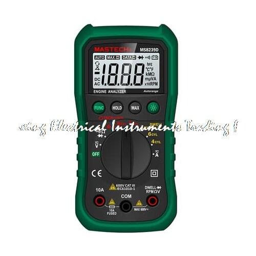MASTECH MS8239D Digital Automotive Multimeter car engine analysis DMMS Dwell Angle/ Speed 4CYL~8CYL Continuity Tester