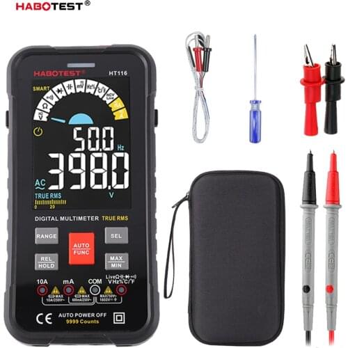 HT116 Digital Multimeter Professional 9999 Count DC AC Current Meter Volmeter Resistance Capacitance Frequency Tester Multimetro