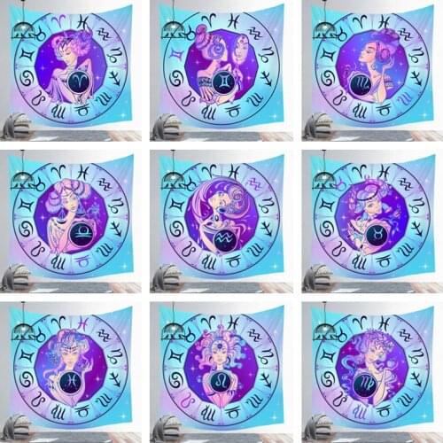 Twelve Constellations Tapestry Digital Printing Decorative Tapestry Wall Background Tapestry Wholesale Art Tapestry Wall Decor