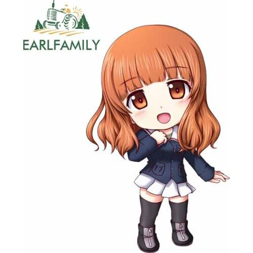 EARLFAMILY 13cm x 8.2cm for GIRLS und PANZER Takebe Saori Car Stickers Waterproof Scratch-Proof Vinyl Car Wrap Laptop Decals