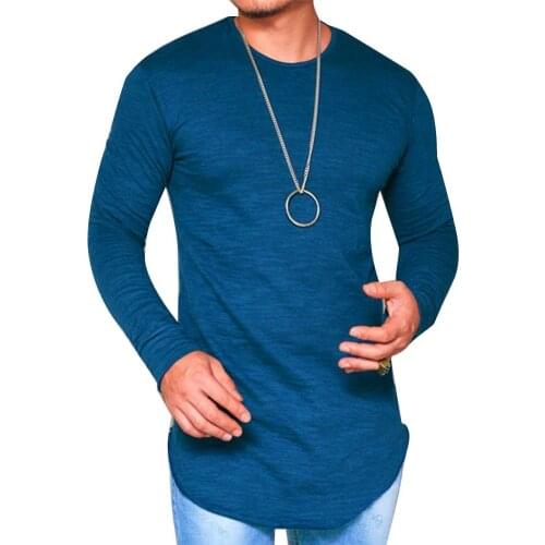 T-Shirts Men Autumn Solid Color O Neck T-shirts Long Sleeve Cotton Thin T-shirt Bottoming Top Men T-shirt Tops Oversized t-shirt