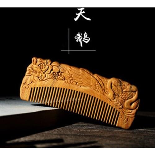 Handmade Hair Comb 100% Green Sandalwood Comb Anti-static Massage Professional Health Care Comb Wedding/ Birthday Gift
