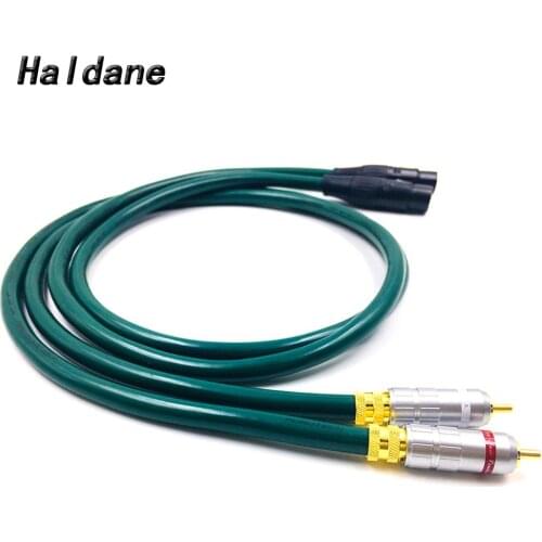 Haldane Pair HIFI Type-016 RCA to XLR Female Balacned Interconnect Cable 3pin XLR to RCA Audio Cable with FURUTECH FA-220
