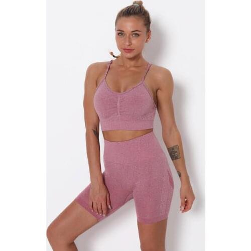 Women Sets for Yoga Fitness Seamless Suits Bras Shorts 2pcs Gym Sets Sportwear Running Outfits Workout Clothing Woman Suit,LF162