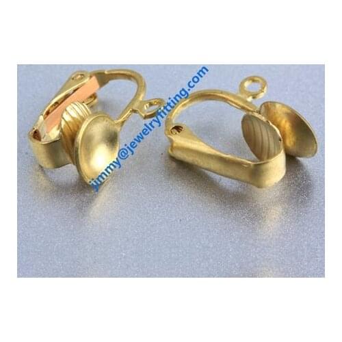 Brass leverback earrings clip ear wire clip earring fitting fashion jewelry findings