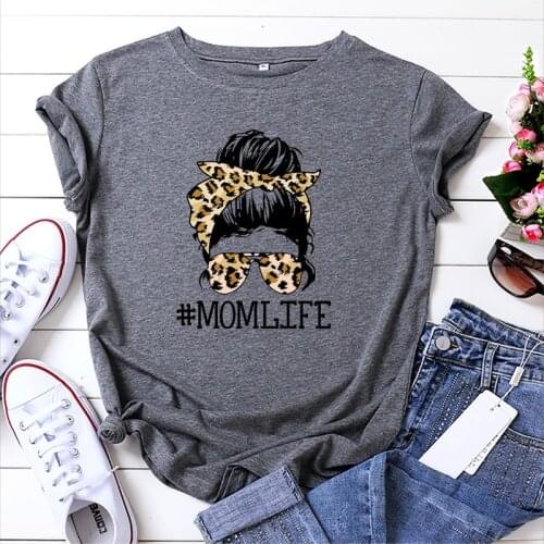 Summer Women T Shirt Plus Size Cotton Fashion Leopard Glass Lady Print Short Sleeve Oversized Tshirts Casual Graphic Tee Tops