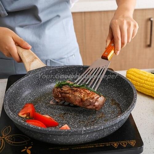Stainless Steel Slotted Turner Fish Spatula With Wooden Handle Kitchen Tools
