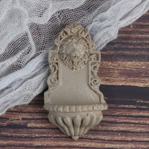 1 Pc 1:12 Dollhouse Miniature Garden Pool Mini Lion Head Wall Decor Pool Garden Decor Accessories