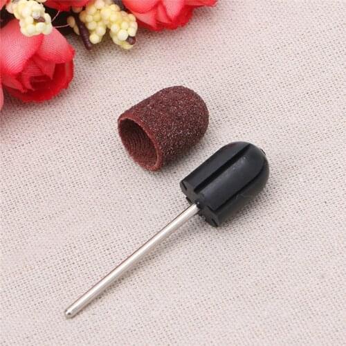 Reusable Rubber Sanding Nail Drill Bit 13x19mm With Cap Polish Manicure Pedicure