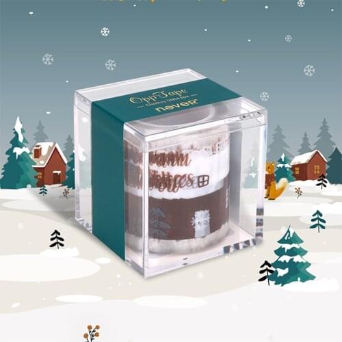 Never Warm Notebooks and Journals Tape Ultra Wide Packing Transparent Tape Cute Fox Girls Printing Tape Planner Accessories