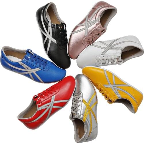 Natural Leather Cowhide Tai Chi Shoes Soft Genuine Leather Kung Fu Performance Wushu Shoes Martial Arts Sneaker