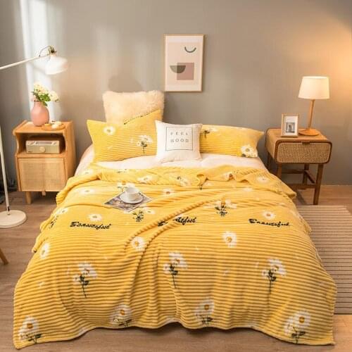 Sunflower Blankets Throw for Sofa Cover Bedspread on the bed Soft Warm Flannel Blanket On the Bed Small Towel Blanket