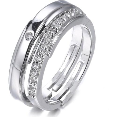 Bettyue New Arrival Ingenious Design For Lovers Adjustable Ring Cubic Zircon Anniversary Gift Romantic Jewelry Fashion Wedding