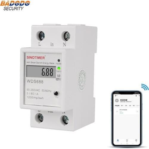 Tuya APP remote control AC 110/220V WiFi Smart Energy Meter Power Meter ON/OFF switch