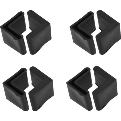 NOCM Rubber L Shaped Angle Iron Foot Pads Covers 10 Pcs Black