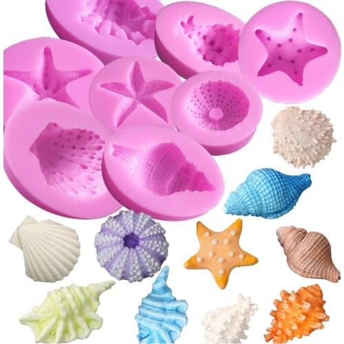Scallop Starfish Chocolate Silicone Mold