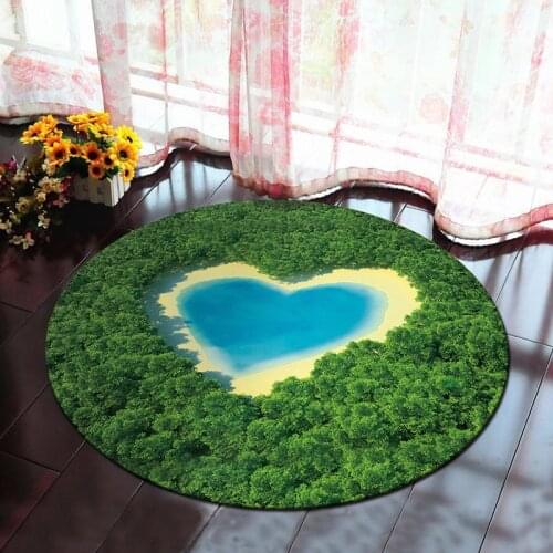 3D modern grass round carpet flower rose ring rug clock Children room soft sofa chair mat home area rug for livingroom tapete